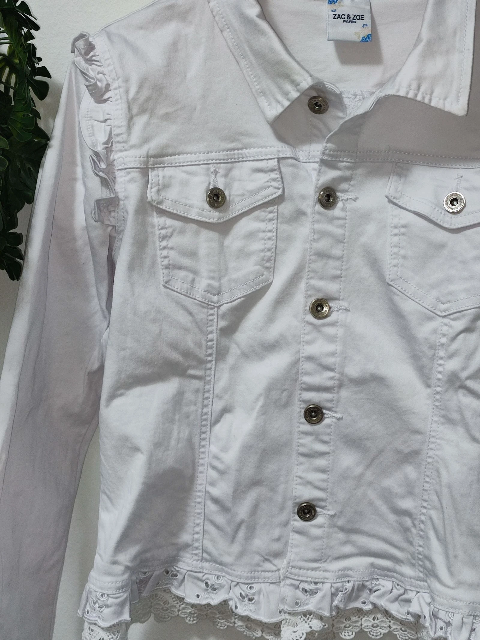 Witte spijkerjas met kant Zac & Zoe Paris - Maat L (40) – photo 2